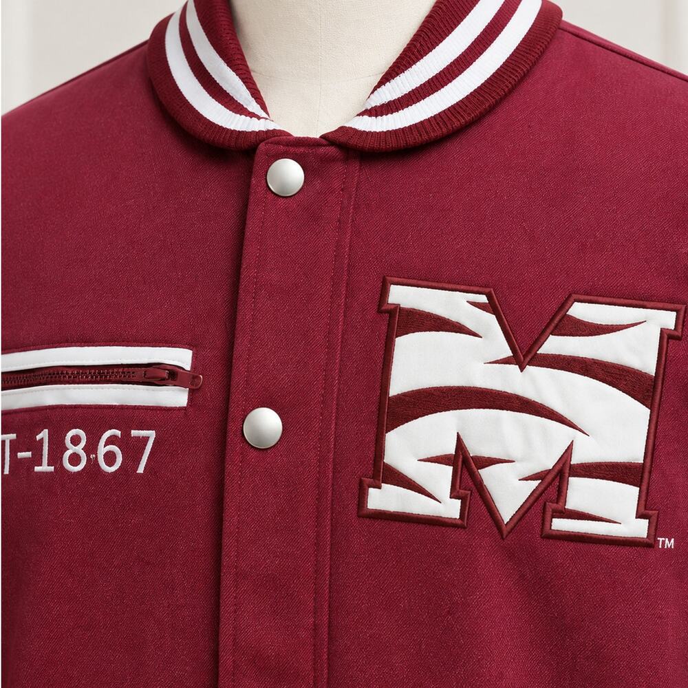 Big Boy Headgear Morehouse Tigers Racing Twill Jacket L NWT HBCU - Picture 6 of 10